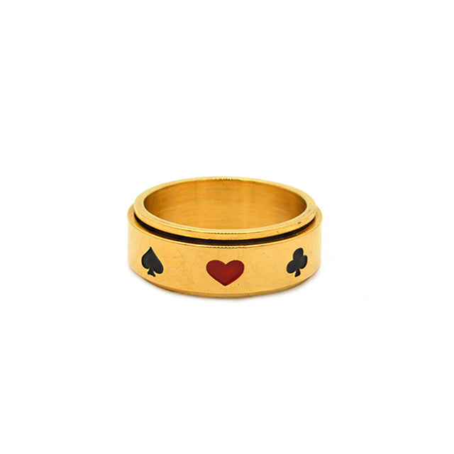 Suit Gold Ring by CRUX