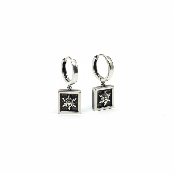 Chrome Frame Earring by ENO