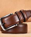 Stitch leather belt by CRUX