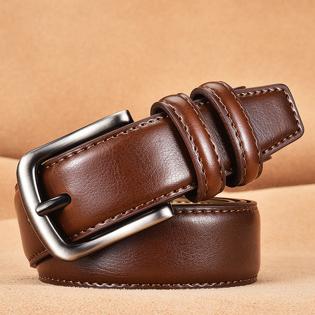 Stitch leather belt