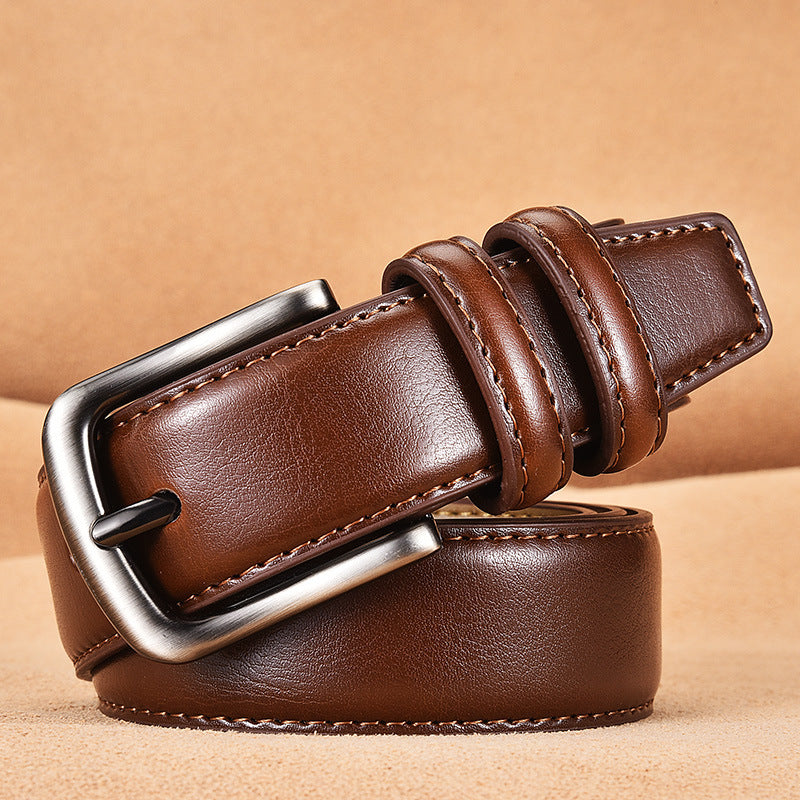 Stitch leather belt by CRUX