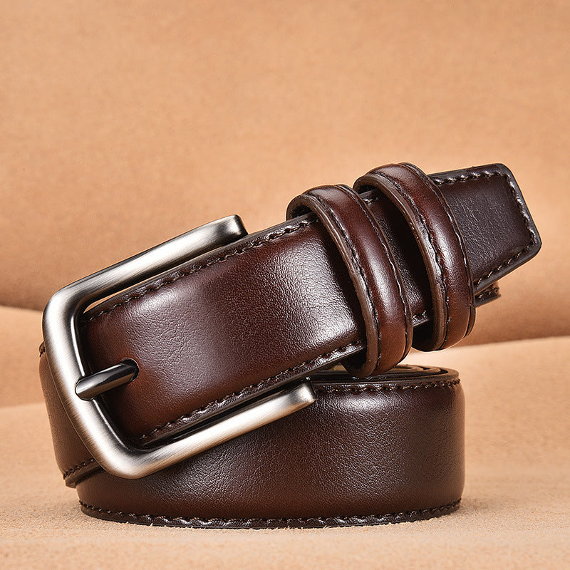 Stitch leather belt by CRUX