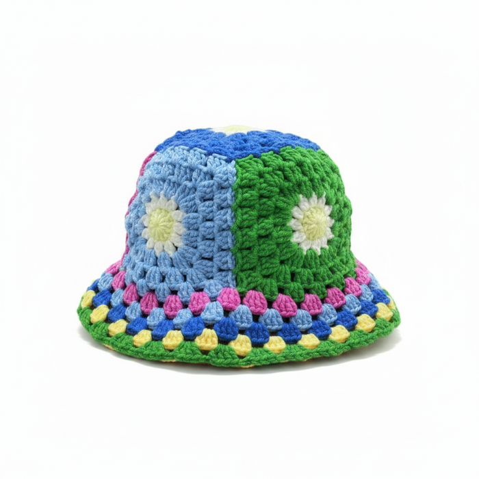 Sunflower Crochet Hat – Front Angle