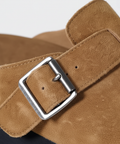 Brown Suede Punk Mule by CRUX