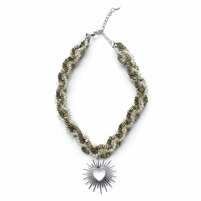 Spoke Heart Twist Neckpiece by CRUX