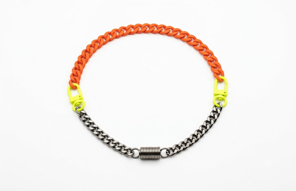 Clip Spring Neckpiece — necklace in orange | CRUX