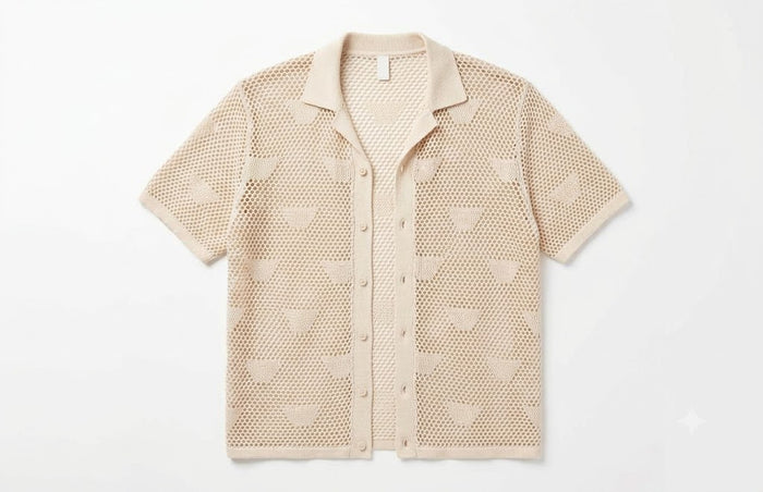 Marph Net Shirt in beige | CRUX