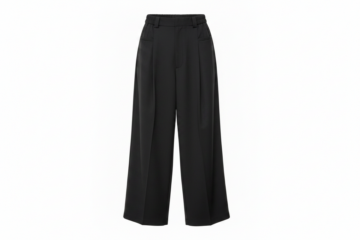 Bux Plain Pant — trousers in black | CRUX