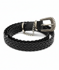 Woven Cuban Leather Belt by CRUX