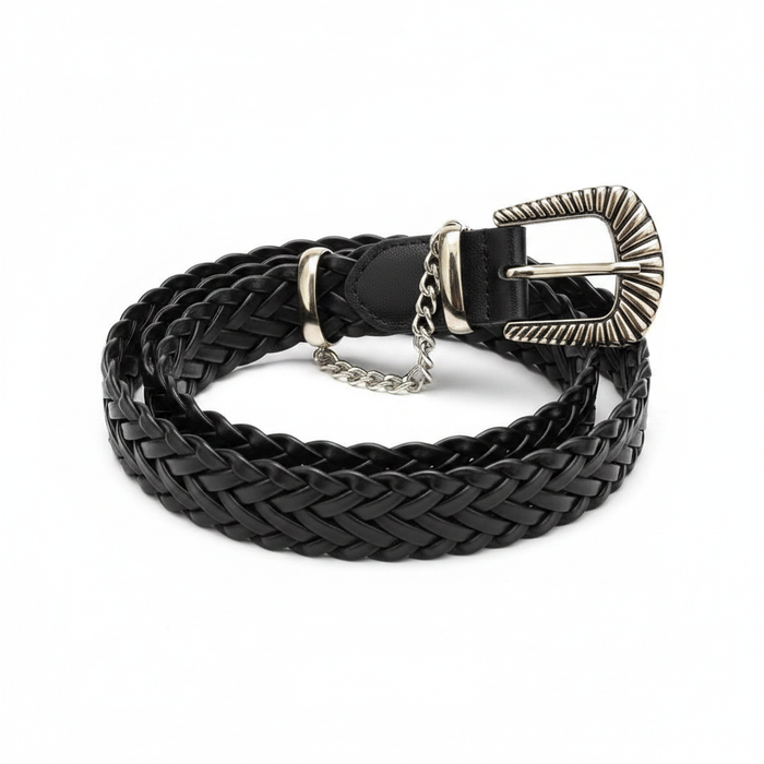 Woven Cuban Leather Belt by CRUX