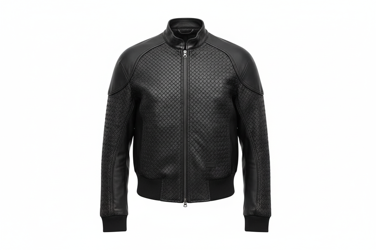 Woven Leather Jacket by CRUX