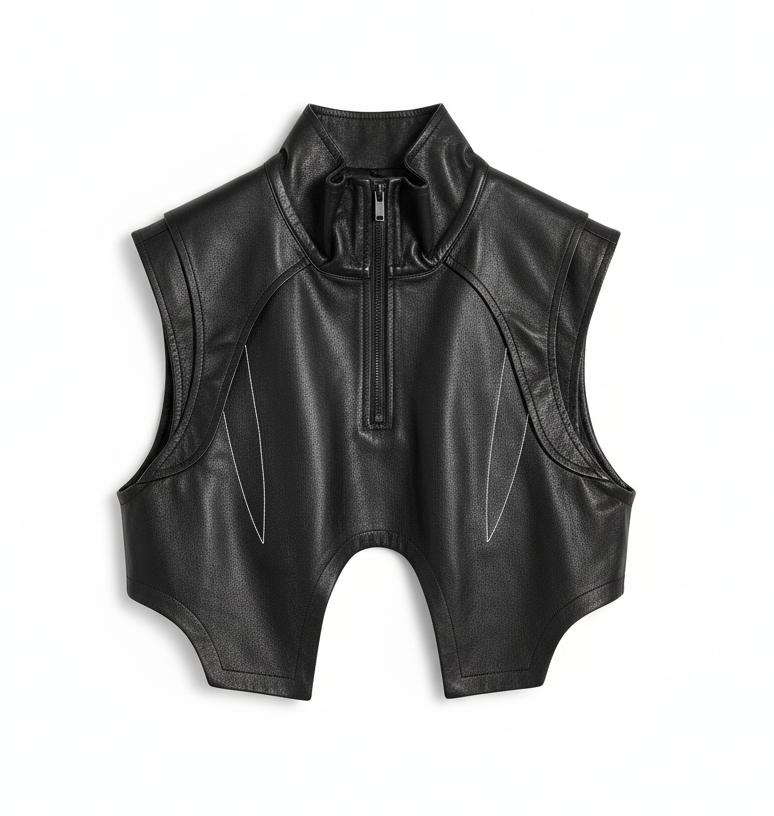 Yat Leather Vest by CRUX