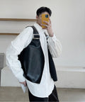 Strap Leather Vest by CRUX