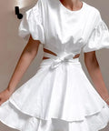 PUFFY SLEEVE DRESS by 227102