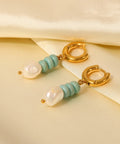 TEAL PEARL EARRING by CRUX