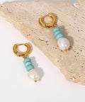 TEAL PEARL EARRING by CRUX