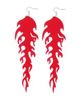 ACRYLIC FLAME EARRING by 227102