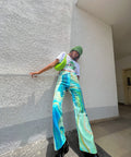 PAISLEY GREEN PANTS by 227102