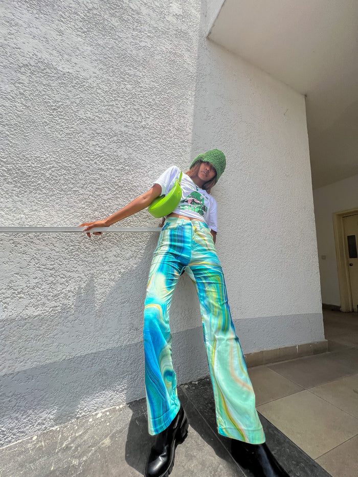 PAISLEY GREEN PANTS by 227102