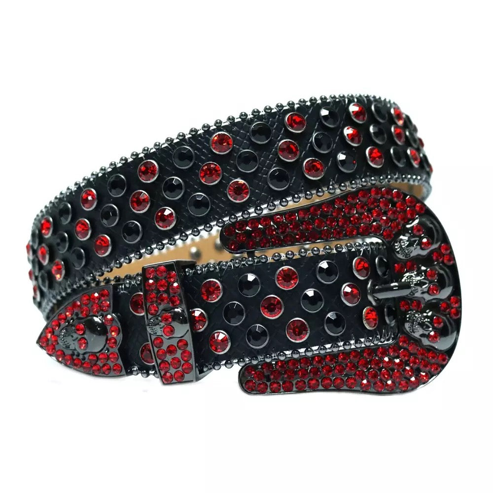 SKULL RHINESTONE BELT by 220202
