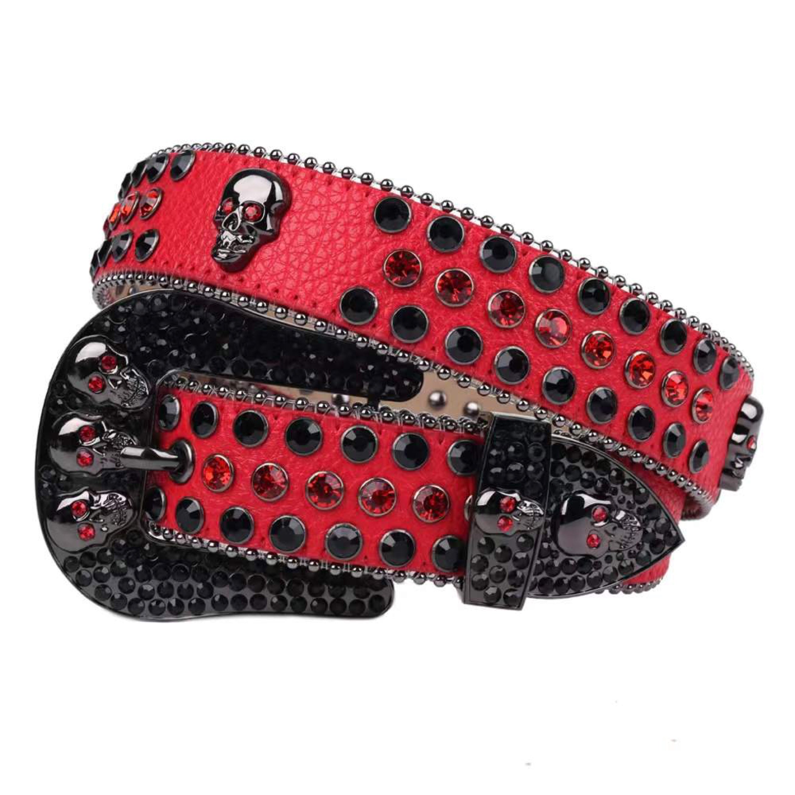 SKULL RHINESTONE BELT by 220202