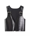 Strap Leather Vest by CRUX