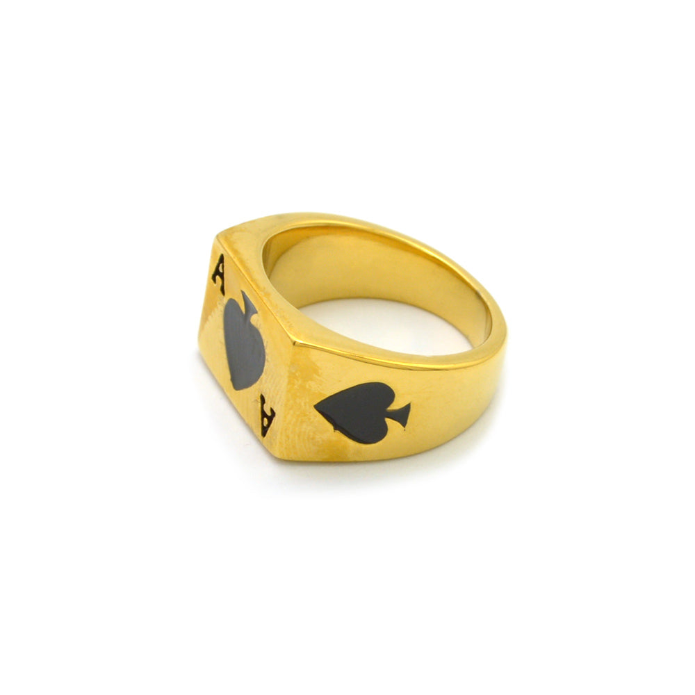 BLACK JACK GOLD RING by CRUX