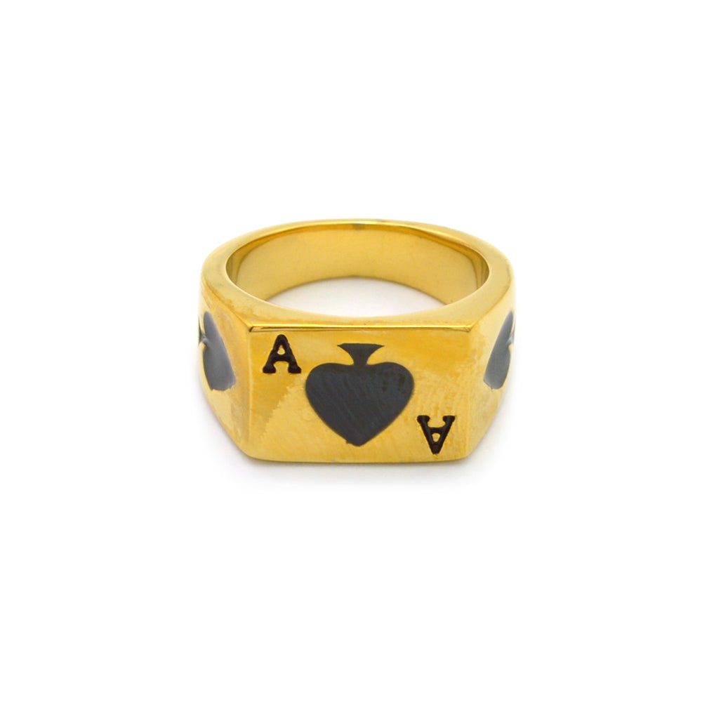 BLACK JACK GOLD RING by CRUX
